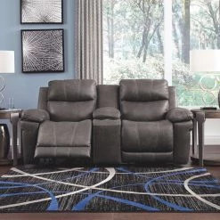Ashley Furniture Reclining Furniture Erlangen - Midnight - Pwr Rec Loveseat/con/adj Hdrst 12 Ashley Furniture Reclining Furniture Erlangen - Midnight - Pwr Rec Loveseat/con/adj Hdrst