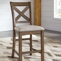 Ashley Furniture Moriville - Beige - Upholstered Barstool (2/CN) Stools