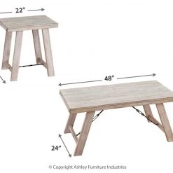 Ashley Furniture Carynhurst - Whitewash - Occasional Table Set (3/cn) 12 Ashley Furniture Carynhurst - Whitewash - Occasional Table Set (3/cn)