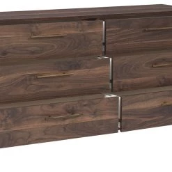 Signature Design By Ashley® Dressers Calverson - Mocha - Six Drawer Dresser - Small