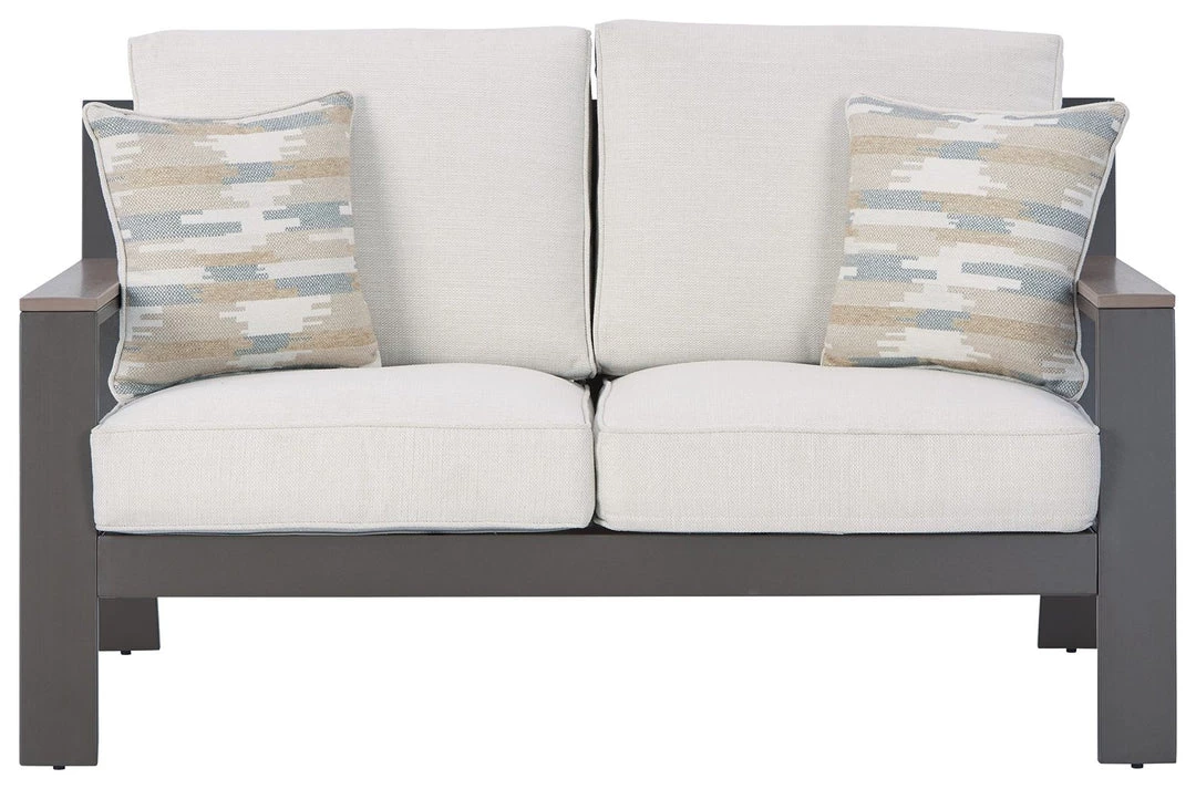 Signature Design By Ashley® Tropicava - Taupe/white - Loveseat W/cushion 5 Signature Design By Ashley® Tropicava - Taupe/white - Loveseat W/cushion