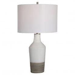 Uttermost Dakota White Crackle Table Lamp