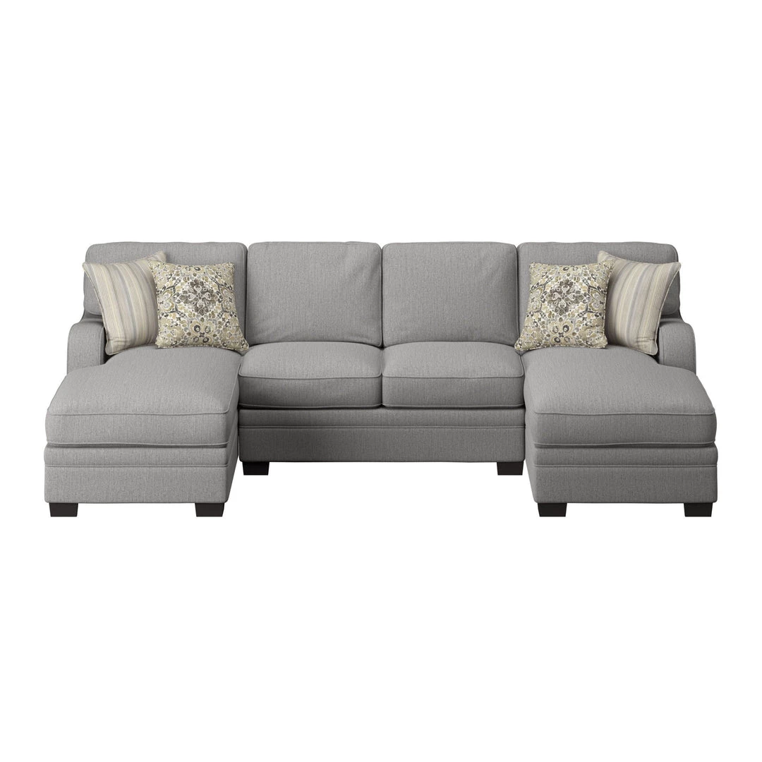 Emerald Home Analiese U-shaped Sectional Linen Gray Sectional Pieces 12 Emerald Home Analiese U-shaped Sectional Linen Gray Sectional Pieces