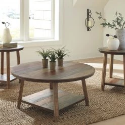 Ashley Furniture Raebecki - Brown - Occasional Table Set (3/cn) Tables