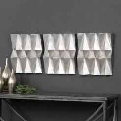 Uttermost Maxton Multi-Faceted Panels S/3