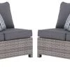 Ashley Furniture Loveseats Salem - Gray - Raf/laf Loveseat W/cush (2/cn) 2 Ashley Furniture Loveseats Salem - Gray - Raf/laf Loveseat W/cush (2/cn)