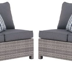 Signature Design By Ashley® Salem Beach - Dark Gray - 5 Pc. - Sectional Lounge Set Outdoor Sets