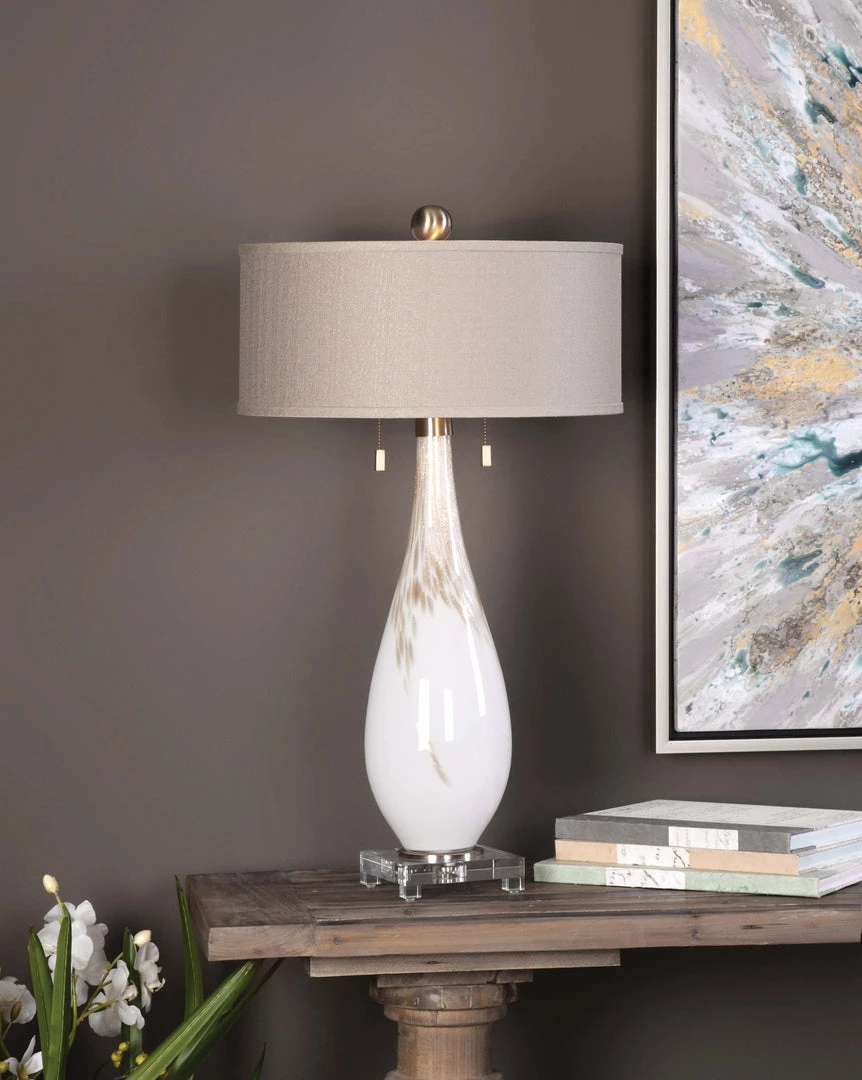 Accessories Uttermost Cardoni White Glass Table Lamp 6 Accessories Uttermost Cardoni White Glass Table Lamp