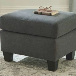 Ashley Furniture Ottomans Bayonne - Charcoal - Ottoman
