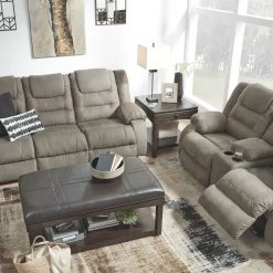Ashley Furniture Mccade - Cobblestone - Reclining Sofa Reclining Furniture