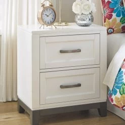 Ashley Furniture Brynburg - White - Two Drawer Night Stand