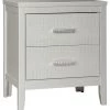 Ashley Furniture Nightstands Olivet - Silver - Two Drawer Night Stand 2 Ashley Furniture Nightstands Olivet - Silver - Two Drawer Night Stand