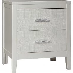 Ashley Furniture Nightstands Olivet - Silver - Two Drawer Night Stand