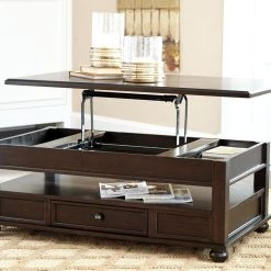 Ashley Furniture Barilanni - Dark Brown - Lift Top Cocktail Table