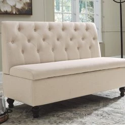 Ashley Furniture Gwendale - Light Beige - Storage Bench 11 Ashley Furniture Gwendale - Light Beige - Storage Bench