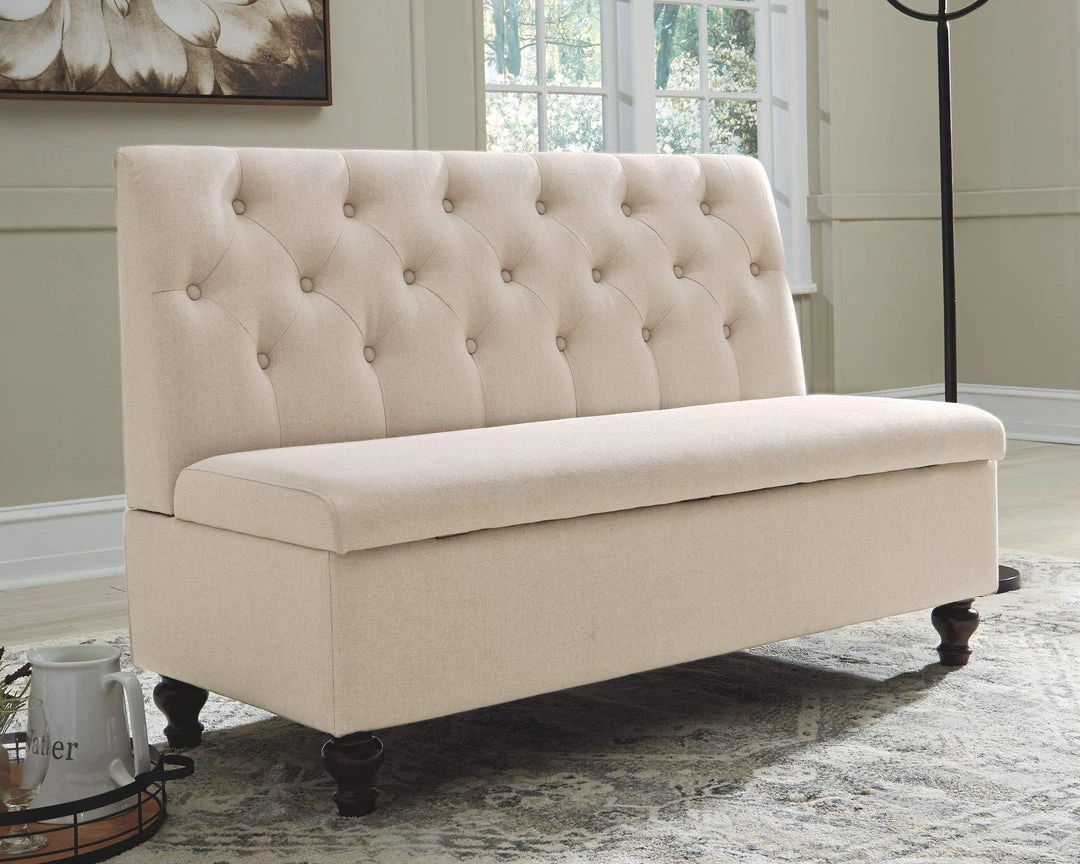 Ashley Furniture Gwendale - Light Beige - Storage Bench 5 Ashley Furniture Gwendale - Light Beige - Storage Bench