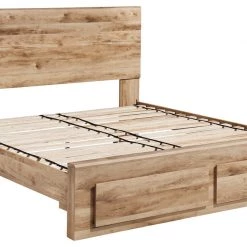 Signature Design By Ashley® Hyanna - Tan - Queen Panel Bed With Footboard Storage