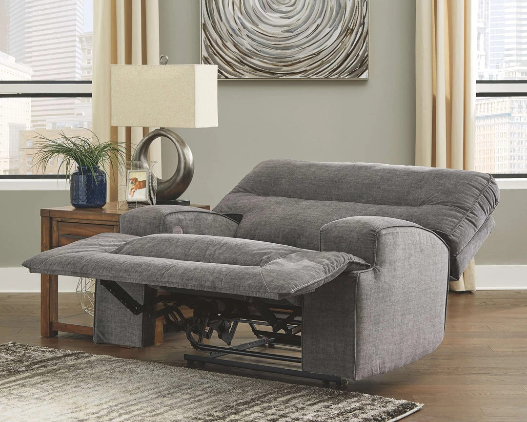 Ashley Furniture Coombs - Charcoal - Wide Seat Power Recliner 4 Ashley Furniture Coombs - Charcoal - Wide Seat Power Recliner