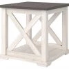 Ashley Furniture Dorrinson - White / Black / Gray - Square End Table Tables