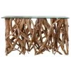 Tables Uttermost Teak Wood Console 2 Tables Uttermost Teak Wood Console