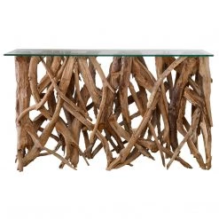 Tables Uttermost Teak Wood Console