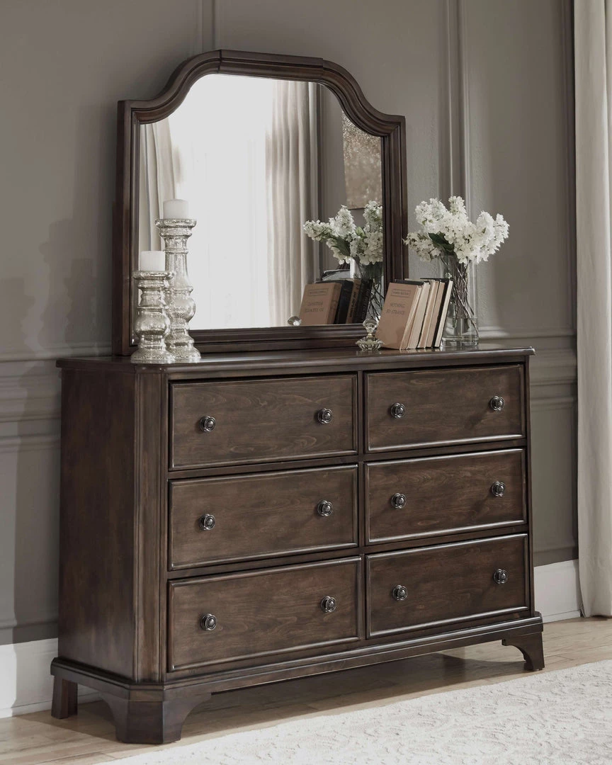 Signature Design By Ashley® Adinton - Brown - 6 Pc. - Dresser, Mirror, Chest & Queen Panel Bed With 2 Storage Drawers Bedroom Sets 7 Signature Design By Ashley® Adinton - Brown - 6 Pc. - Dresser, Mirror, Chest & Queen Panel Bed With 2 Storage Drawers Bedroom Sets