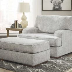 Benchcraft® Mercado - Pewter - 2 Pc. - Chair And A Half With Ottoman