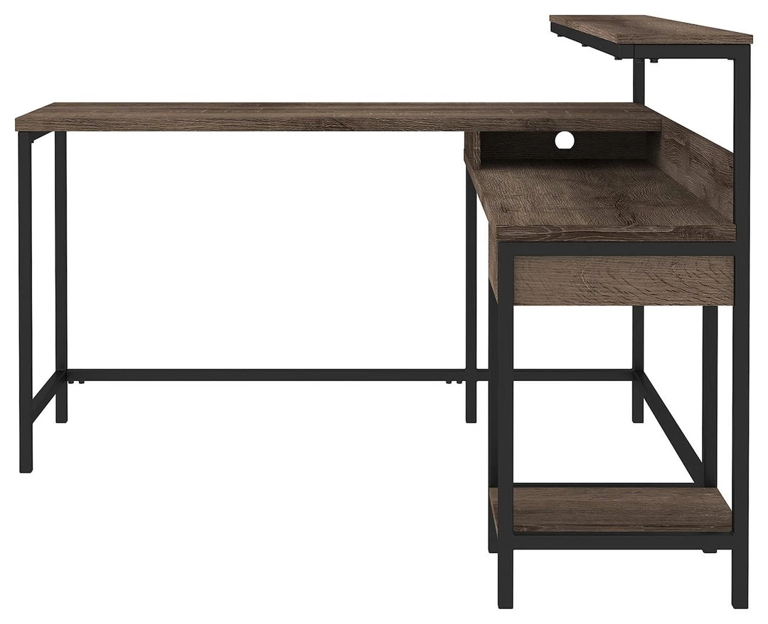 Ashley Furniture Desks Arlenbry - Gray - L-desk With Storage 4 Ashley Furniture Desks Arlenbry - Gray - L-desk With Storage