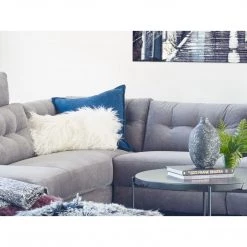 Moe's Home Collection Lamb Fur Pillow Rect. Natural