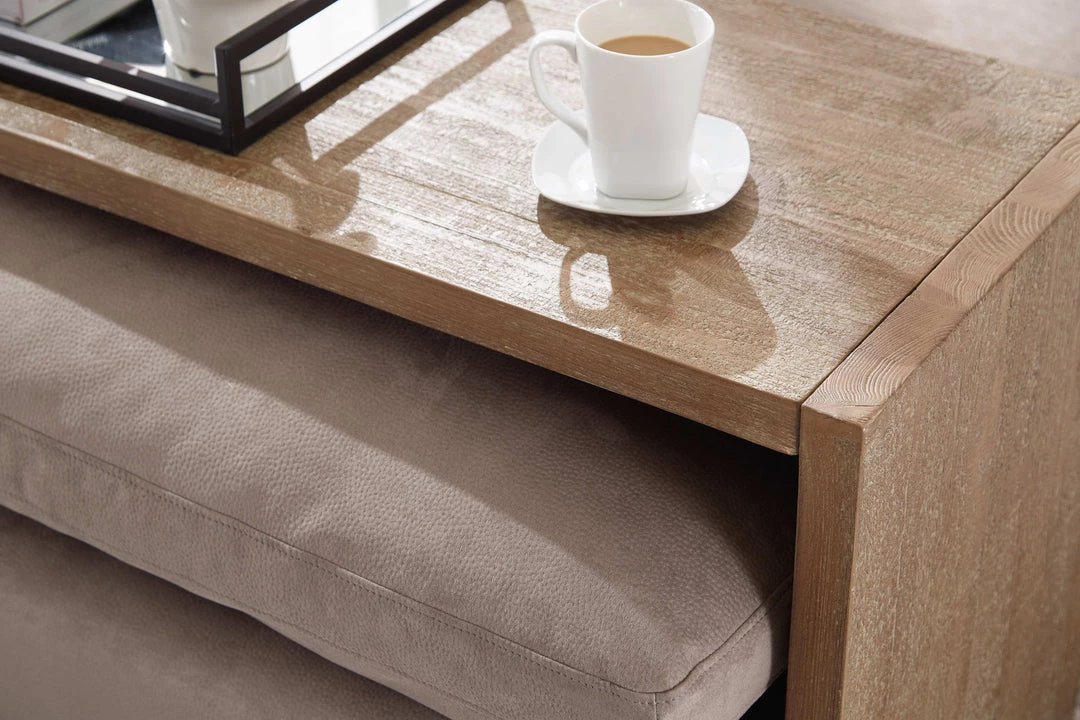 Ashley Furniture Tables Waltleigh - Distressed Brown - Over Ottoman Table 7 Ashley Furniture Tables Waltleigh - Distressed Brown - Over Ottoman Table