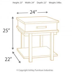 Ashley Furniture Stanah - Brown / Beige - Rectangular End Table Tables