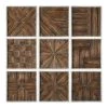 Accessories Uttermost Bryndle Rustic Wooden Squares S/9 1 Accessories Uttermost Bryndle Rustic Wooden Squares S/9