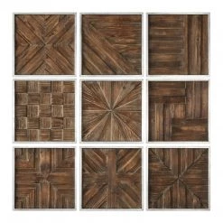 Accessories Uttermost Bryndle Rustic Wooden Squares S/9