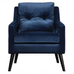 Uttermost O'Brien Blue Velvet Armchair Chairs