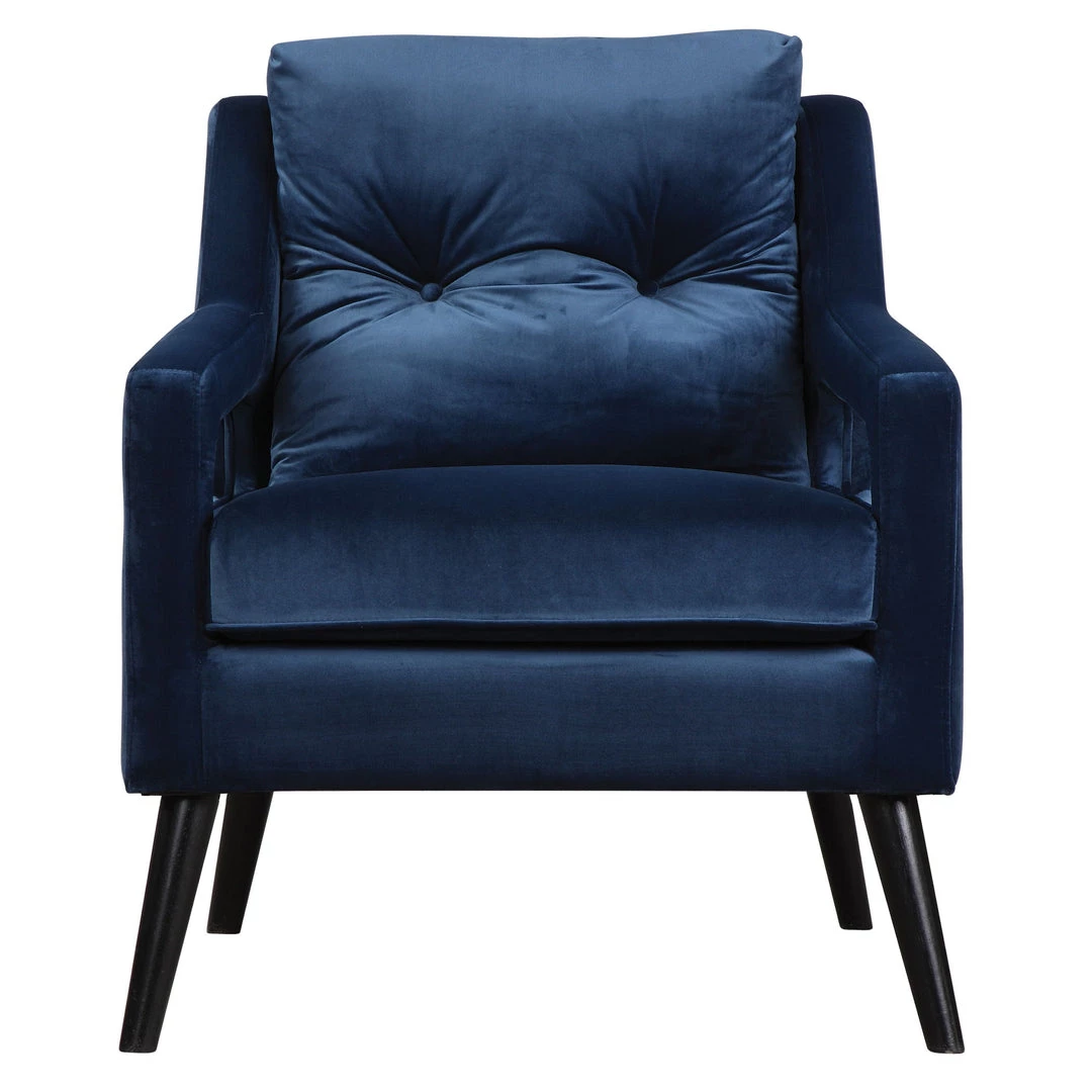 Uttermost O'Brien Blue Velvet Armchair Chairs 3 Uttermost O'Brien Blue Velvet Armchair Chairs