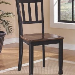 Ashley Furniture Owingsville - Black/brown - Dining Room Side Chair (2/cn)