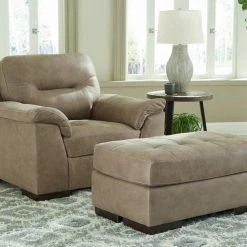 Signature Design By Ashley® Maderla - Pebble - 2 Pc. - Chair, Ottoman Chair & Ottoman Sets
