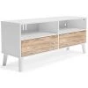 Ashley Furniture TV Stands Piperton - White / Brown - Medium Tv Stand