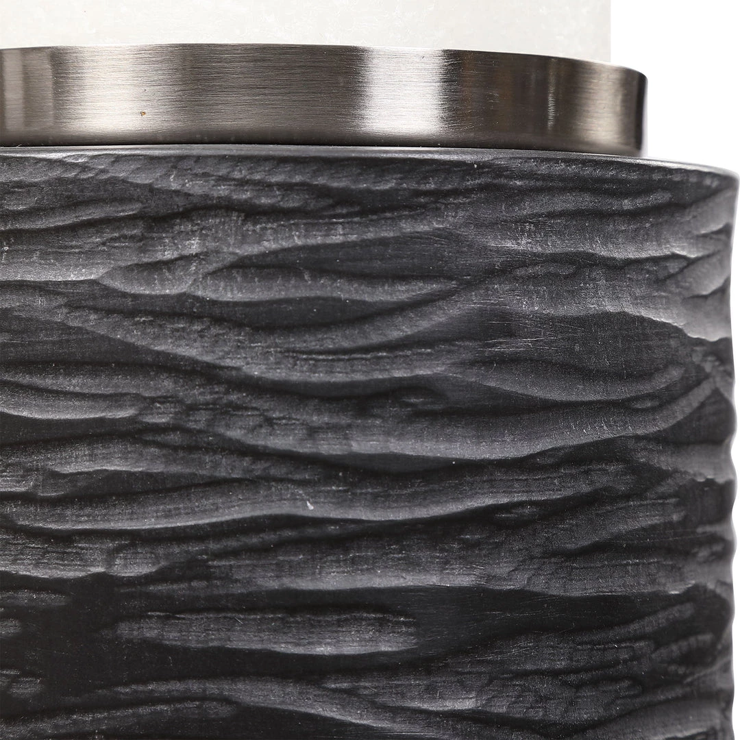 Uttermost Strathmore Stone Gray Candleholders, S/2 Table Decor 4 Uttermost Strathmore Stone Gray Candleholders, S/2 Table Decor