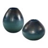 Table Decor Uttermost Rian Aqua Bronze Vases, S/2