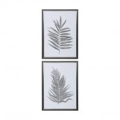 Uttermost Silver Ferns Framed Prints Set/2
