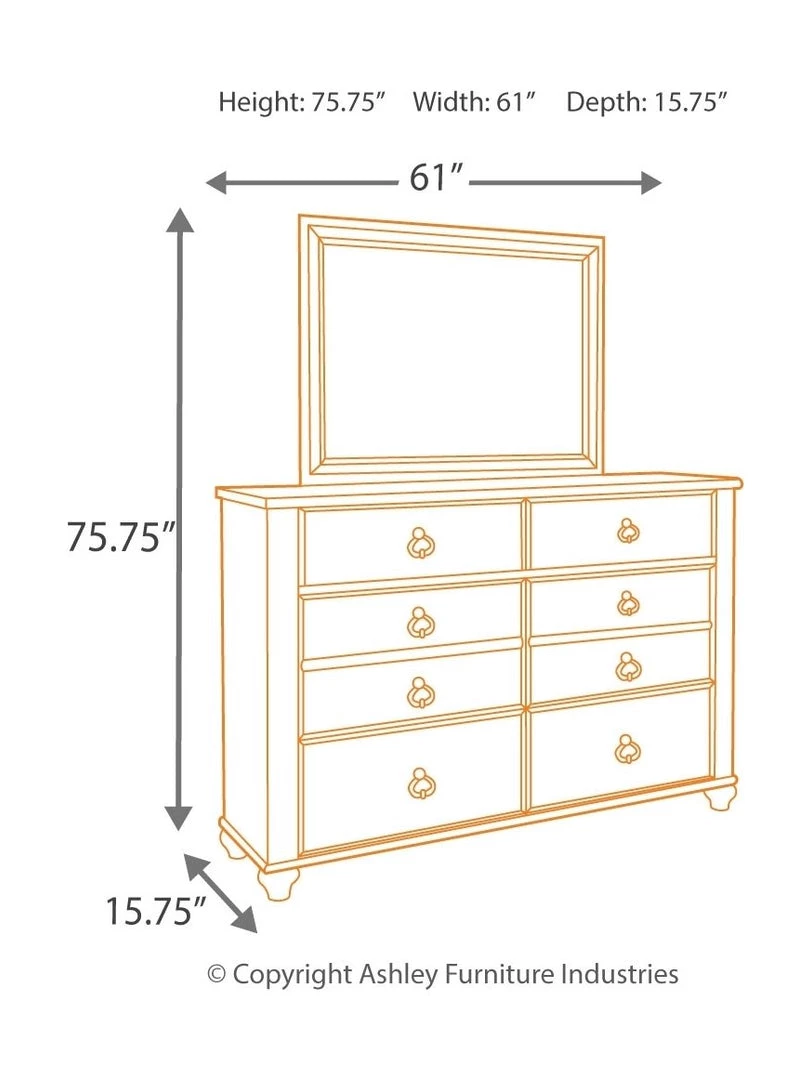 Signature Design By Ashley® Willowton - Attractive - Dresser, Mirror, Panel Bed Bedroom Sets 8 Signature Design By Ashley® Willowton - Attractive - Dresser, Mirror, Panel Bed Bedroom Sets