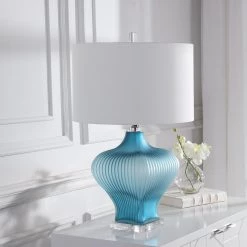 Uttermost Marjorie Frosted Turquoise Table Lamp