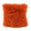 Moe's Home Collection Lamb Fur Pillow Orange
