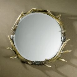 Accessories Uttermost Stag Horn Round Mirror