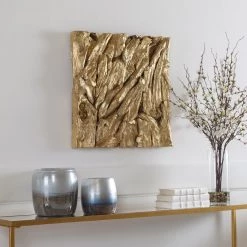 Accessories Uttermost Rio Gold Wood Wall Décor