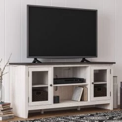 Signature Design By Ashley® Dorrinson - Best - 60" TV Stand With Fireplace Insert Glass/Stone