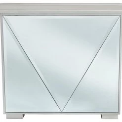 Ashley Furniture Fanmory - Silver Finish - Square End Table