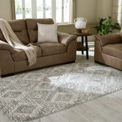 Ashley Furniture Monwick - Cream/gray - Large Rug
