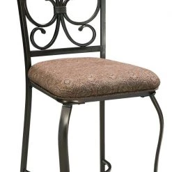Ashley Furniture Glambrey - Dark Brown - Upholstered Barstool (4/cn) Stools